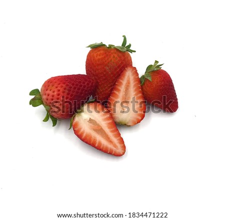 Strawberry on a white background.