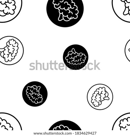 Seamless patterns with brain sign