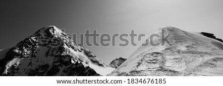 Mt. Eiger and Mt. Monch, photo taken from jungfraujoch, top of Europe