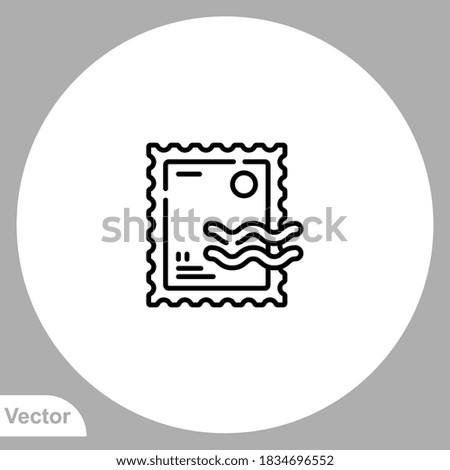 Post stamp icon sign vector,Symbol, logo illustration for web and mobile