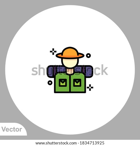 Trekker icon sign vector,Symbol, logo illustration for web and mobile