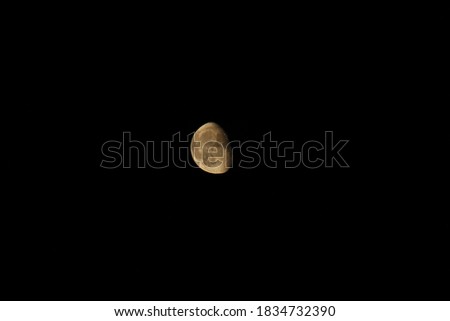 Yellow moon picture (not full moon)