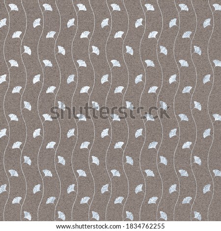 Metallic Silver Pattern on Cork Background Texture