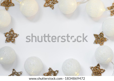 Christmas holiday background from light garland.