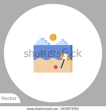 Beach icon sign vector,Symbol, logo illustration for web and mobile