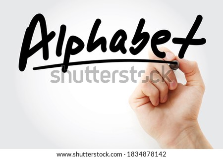 Hand writing Alphabet with marker, concept background