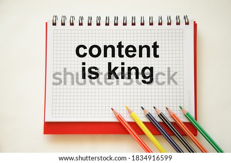 text content - the king is written on a notepad. High quality photo
