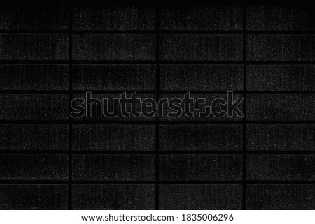 Black cement block fence seamless background and pattern 