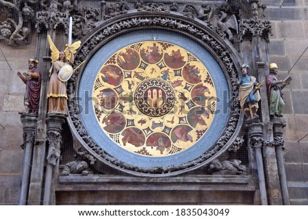 The Prague Astronomical Clock is a medieval astronomical clock in Prague, Czech Republic. The clock was first installed in 1410 and it is  mounted on the wall of Old Town Hall in the Old Town Square.