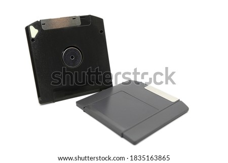 Super Floppy Disk, isolated on white background, clipping path stock photo.