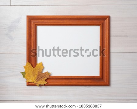 blank picture with autumn elements