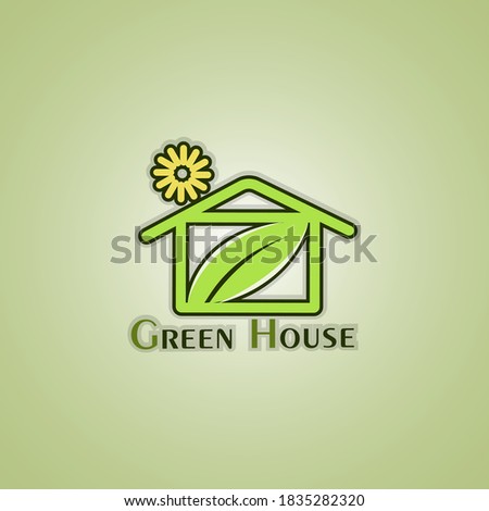green house logo vector for business