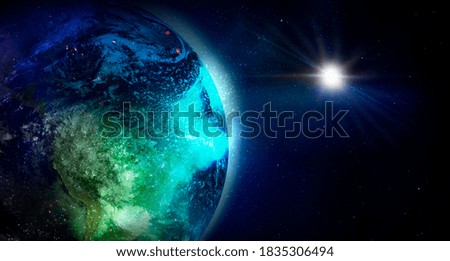 Earth galaxy in space, beauty of universe. Elements of this image furnished by NASA