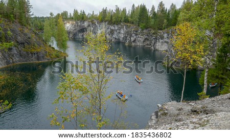 The famous Ruskeala Park. Canyon in Karelia
