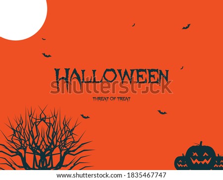 Halloween themed background illustration design