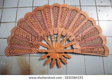 huge rare vintage folding fan