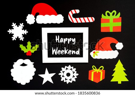 Frame, Christmas Decoration Accessories, Text Happy Weekend