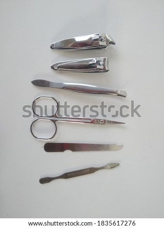 Nail clippers isolated on white background
