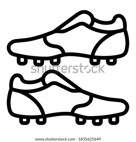 Rugby boots icon. Outline rugby boots vector icon for web design isolated on white background