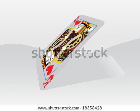vector king of heart on abstract playing card background