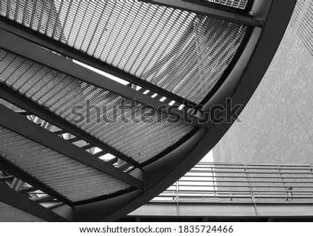 Black and white staircase in the city