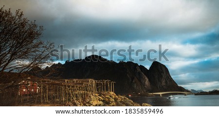 Picture of the Moskenesøya island belonging to the Lofoten archipelago in Norway
