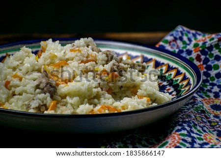 The national traditional Uzbek food is pilaf.