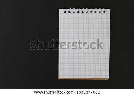 Notepad with copy space for the inscription. Blank for the text. Mockup for design