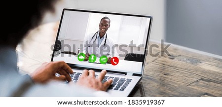 Consult Doctor Online In Video Webinar On Computer