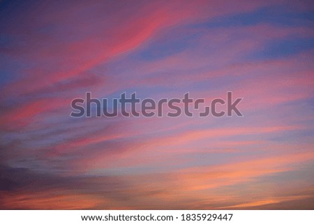 Sky Sunset Clouds Background Cloudscape