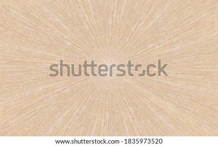 Abstract light wood marquetry in sunburst pattern