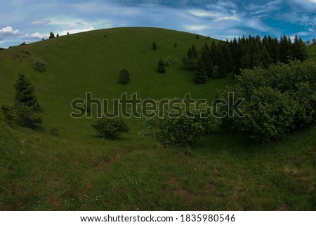 Puy de Come old volcano Auvergne France Royalty-Free Stock Photo #1835980546