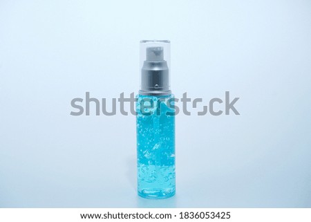 Alcohol gel on a white background