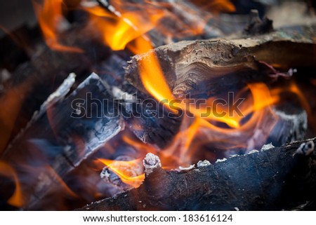 blazing fire