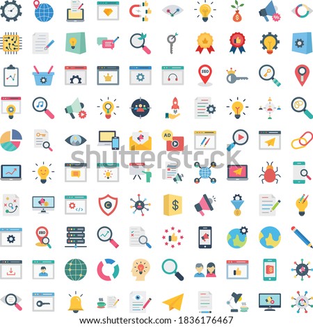 Web and SEO Vector icons set every single icon can easily modify or edit
