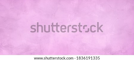 Abstract delicate pink lilac stucco Background. Beautiful decorative artistic Wall room Close up. Wide Angle soft Surface plaster Texture With Copy Space for design.