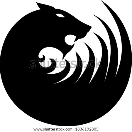 Tiger vector for logos and badges