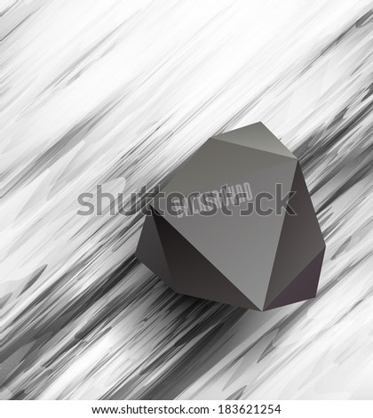 Abstract white Geometrical background with polygonal label