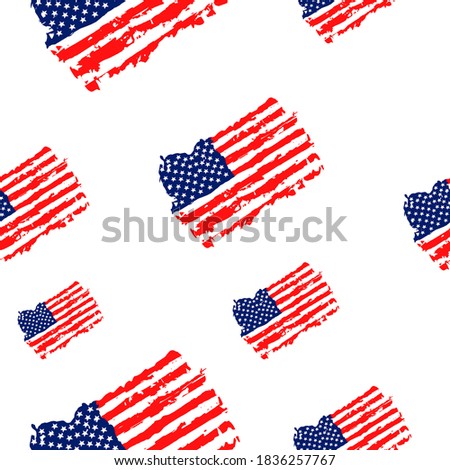 seamless pattern with american flag