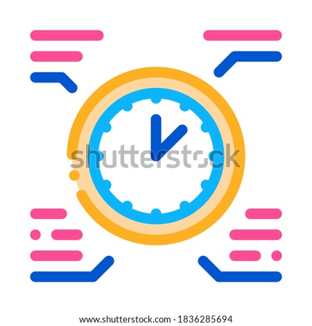 clock time healthy life icon vector. clock time healthy life sign. color symbol illustration