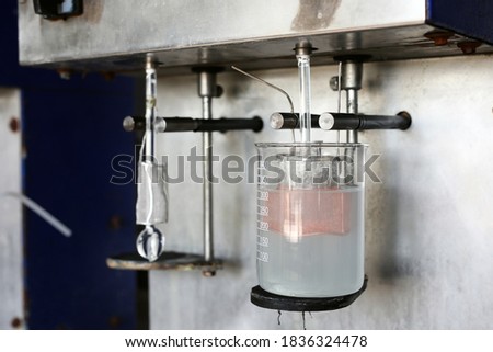 Electrolysis of copper sulfate in lab. It takes place in an electrolytic cell where electrolysis which uses direct electric current to dissolve a copper rod and transport the copper ions to the item.