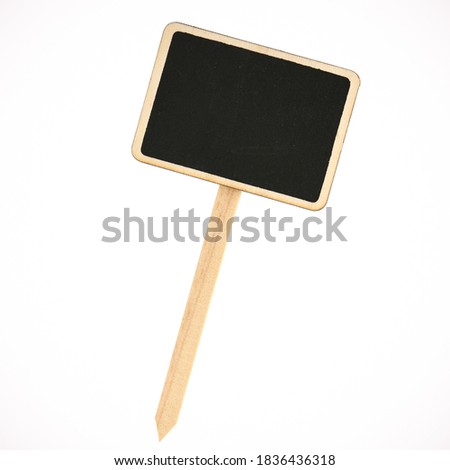 Empty post blackboard isolated on white