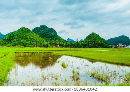 Countryside scenery in summer, Guilin,China.