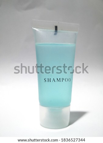 Close-up image of Shampoo isolated with white background.Selective focus 