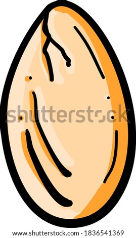 Cute egg, illustration, vector on white background