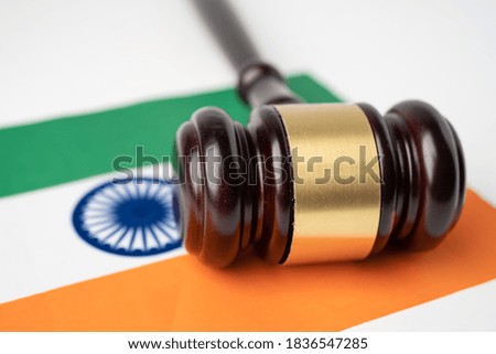 Stethoscope with India flag on white background.