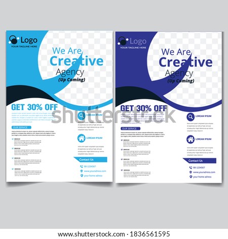 creative modern flyer template with photo