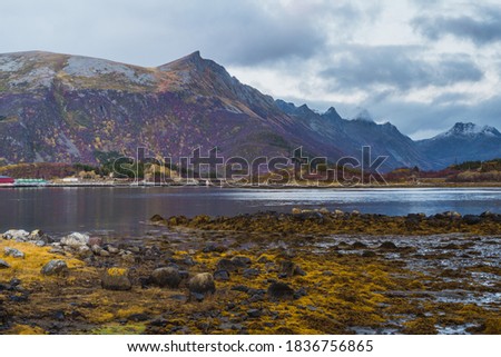 Picture of the Austvagsoya island belonging to the Lofoten archipelago in Norway, Scandinavia