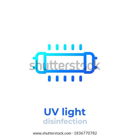 UV light disinfection line icon Royalty-Free Stock Photo #1836770782