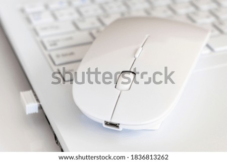 Wireless mouse and laptop keyboard